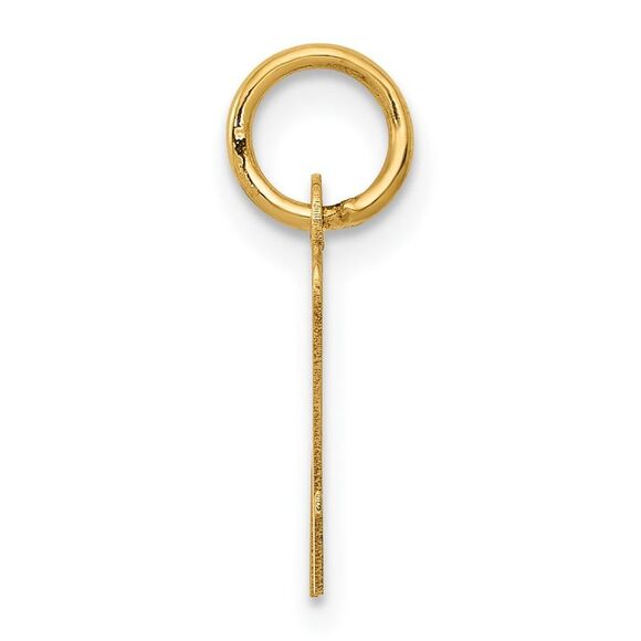 10k Yellow Gold Small Script Initial N Charm - Picture 2 of 4